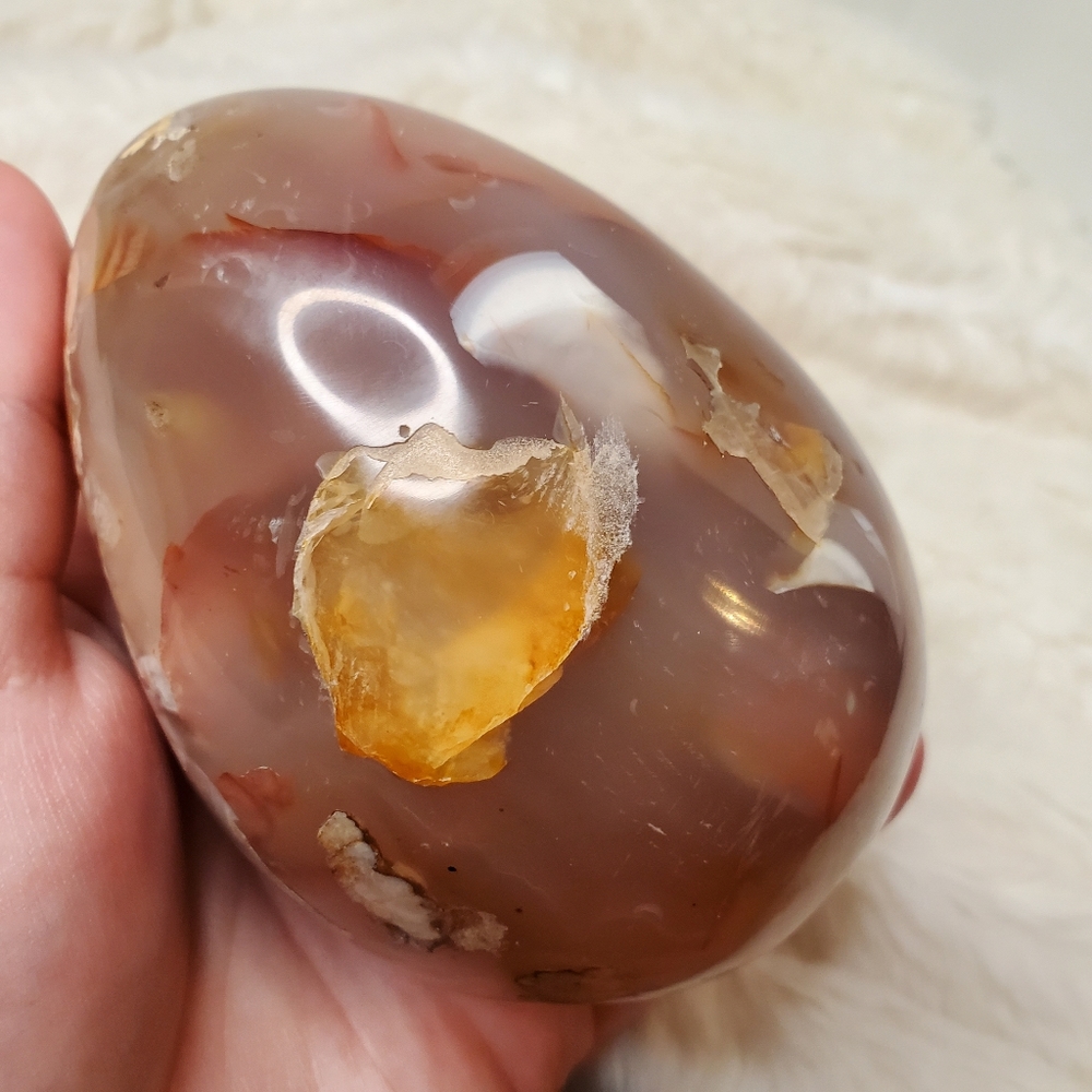 Large Sakura Flower Agate Egg - Picture 10 of 14